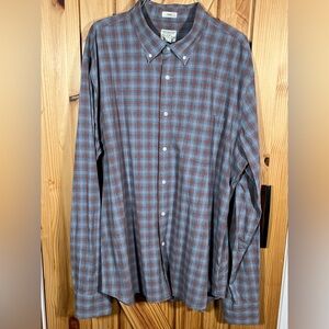 J.Crew Secret Wash Shirting Slim Cut Men's Plaid Button Down Shirt Size XL